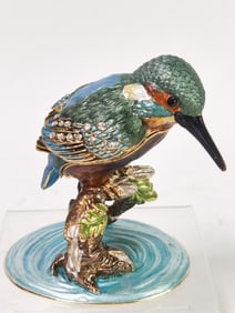 Vintage European Hummingbird Trinket Box