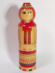 Large Soviet Russia Hand Painted Wood Matryoshka B