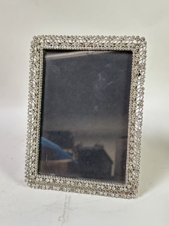 Vintage Rhinestone Photo Frame: Vintage Rhinestone Photo Frame, 8in by 6in