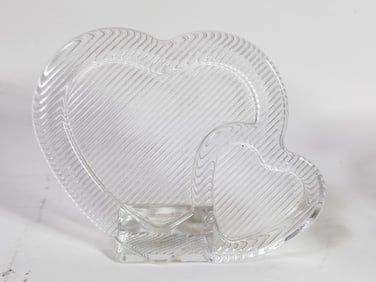 Vintage Mikasa Crystal Heart Shape Photo Frame