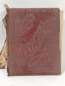 Antique Velvet Cover Photo Album with Photos