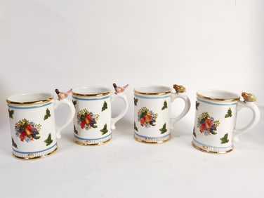 (4) Vintage Waterford Porcelain "Holiday Heirloom"