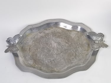 Large 1980 Court Designs Metal Tray