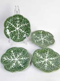 (4) Maxcera Porcelain Green Cabbage Plates