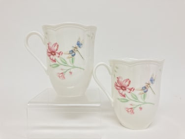 Pr. of Lenox Porcelain Butterfly Meadow Orange Sul