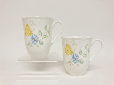 Pr. of Lenox Porcelain Butterfly Meadow Dragonfly
