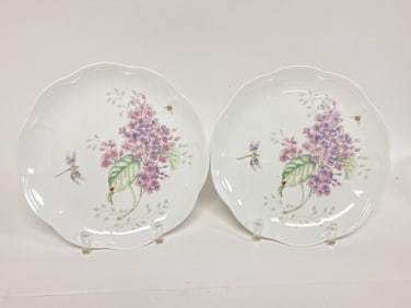 Pr. of Lenox Porcelain Butterfly Meadow Orange Sul