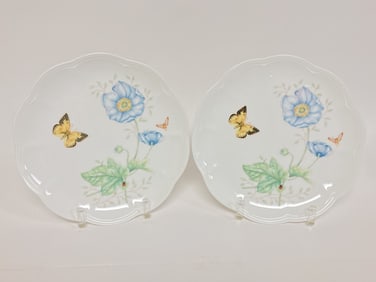 Pr. of Lenox Porcelain Butterfly Meadow Monarch Ac