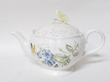 Vintage Lenox Porcelain Butterfly Meadow Teapot