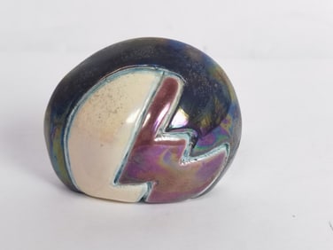 Vintage Signed Porcelain Paperweight