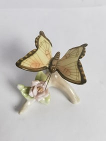 Vintage Porcelain Butterfly Figurine