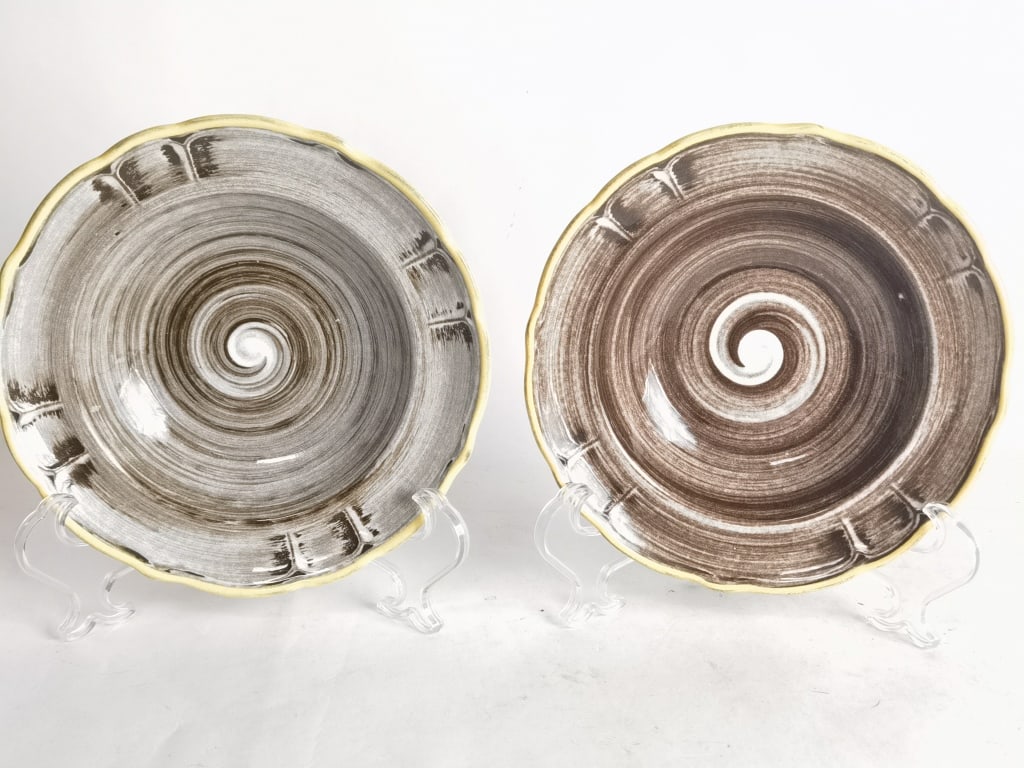 Vintage Santa Anita Ware Vreni Provincial Plates: Vintage Santa Anita Ware Vreni Provincial Plates, 8.25in
