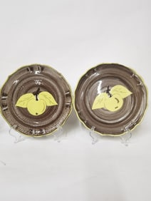 (2) Vintage Santa Anita Ware Porcelain Vreni Apple