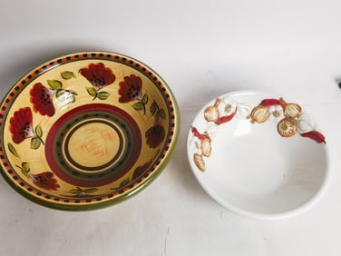 (2) Vintage Italian Porcelain Dishes