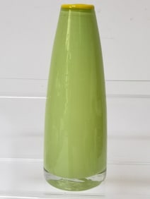 Green Glass Bud Vase