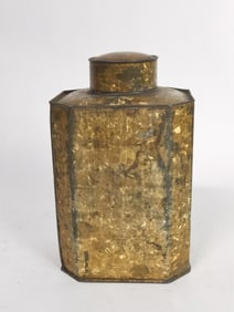 Vintage Metal Tea Caddy