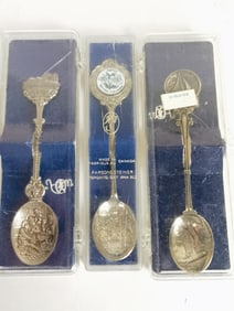 (3) Canadian Souvenir Silver Plated Spoons