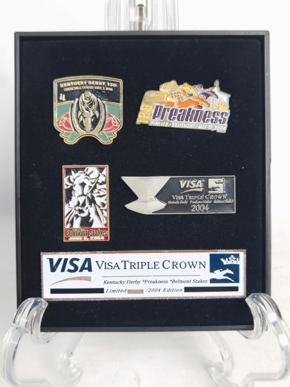 Limited Ed. 2004 Visa Triple Crown Pin Set (1 of 4)