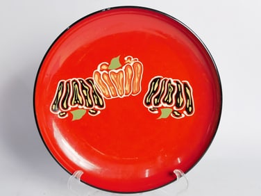 Large Japanese Lacquer over Wood Dish