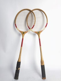 Pr. of Vintage Popular Wood Badminton Racquets