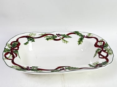 1998 Charter Club Winter Garland Porcelain Bowl