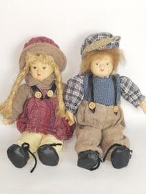 Two Vintage Porcelain Dolls