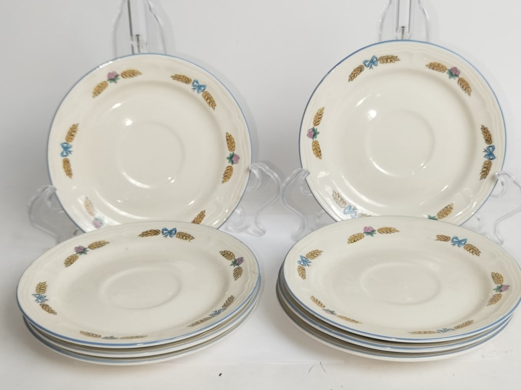 (8) Hayward Rosey Tabletops Unlimited Plates: (8) Hayward Rosey Tabletops Unlimited Plates, 6.5in