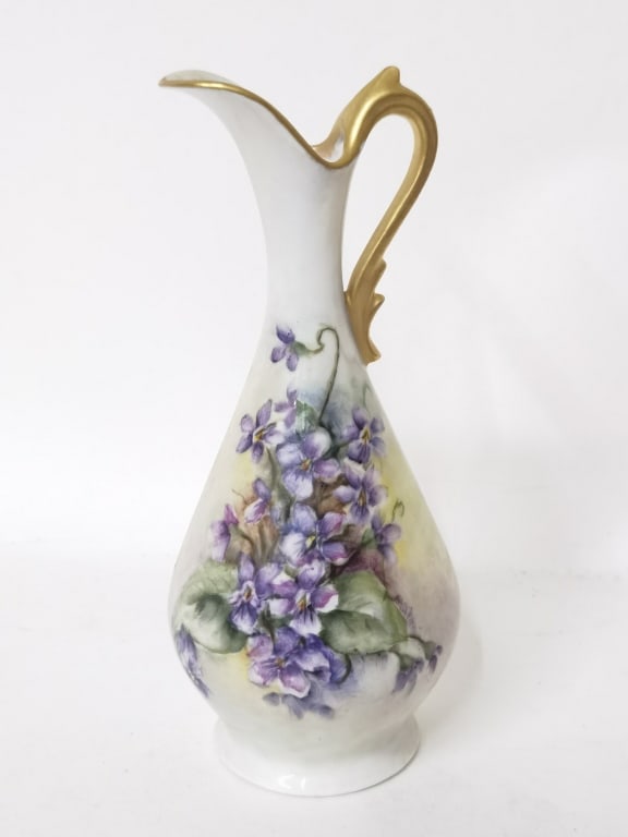 Vintage Porcelain Violet Water Jug (1 of 3)