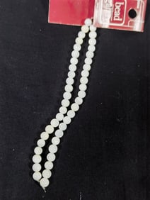 Group of White Glass Beads