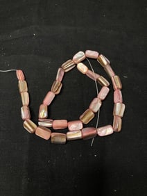 Group of Pink Mother-of-Pearl Rectangle Beads