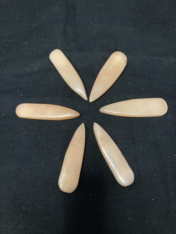 Group of Stone Beads: Group of Stone Beads, 1.75in