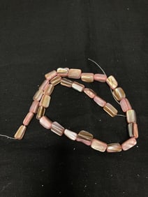 Group of Pink Mother-of-Pearl Rectangle Beads