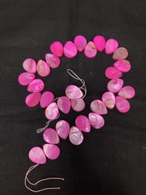 Group of Pink Mother-of-Pearl Teardrop Beads