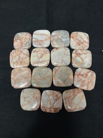 Group of Marble Square Beads