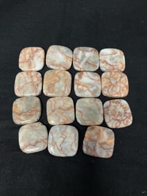 Group of Marble Square Beads