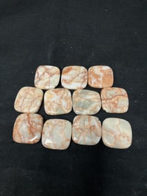 Group of Marble Square Beads