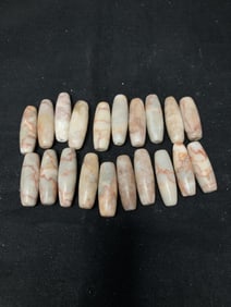 Group of Marble Tube Beads