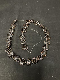 Group of Millefiori Glass Heart Beads