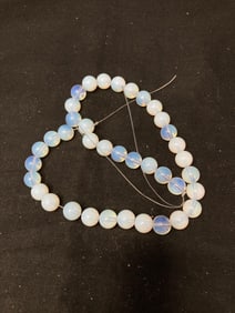 Group of Opaline Milk Glass Beads
