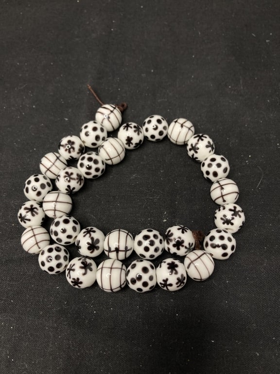 Group of Porcelain Beads: Group of Porcelain Beads