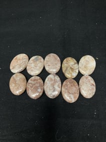 Group of Stone Oval Beads