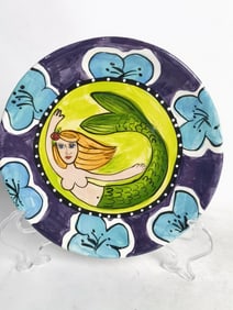 NTunks Phunky Art Ceramic Mermaid Plate