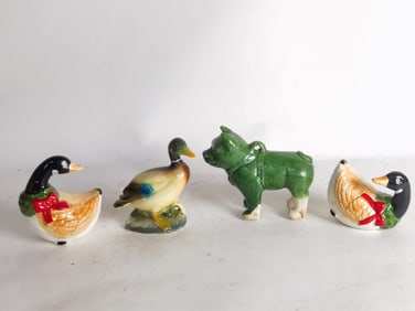 Group of Vintage Porcelain Animal Figurines