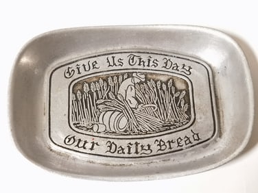 Vintage Milton Pewter Bread Tray