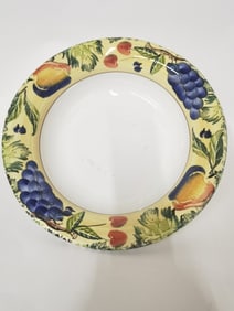 Large Dansk Italy Porcelain Fruit Rim Plate