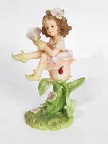 Vintage Enesco Sitting Fairy Pretty Figurine