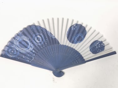 Vintage Japanese Blue Fan