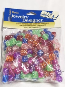 Group of Transparent Dice Beads