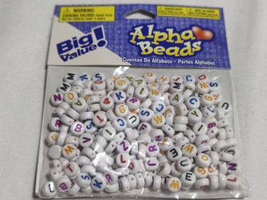 Group of Plastic Alphabet Beads