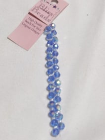 Group of Blue Faceted Beads